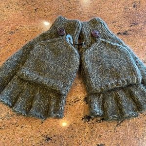 Andes Gifts Men's Charcoal Blended Gloves/Mittens (Glittens) NEW! Retail: $32